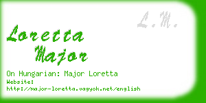 loretta major business card